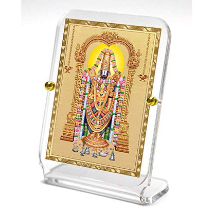 Acrylic Gold Color Plated Balaji Photo (Multicolor, 3 x 10 cm x 8 cm) Mangal Fashions | Indian Home Decor and Craft