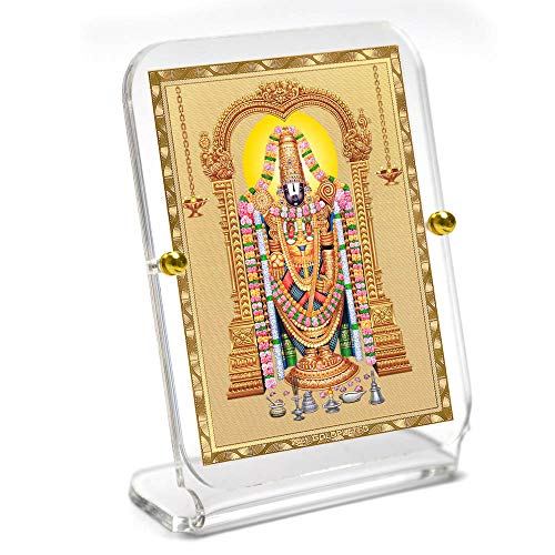 Acrylic Gold Color Plated Balaji Photo (Multicolor, 3 x 10 cm x 8 cm) Mangal Fashions | Indian Home Decor and Craft