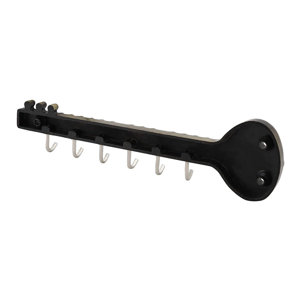 Antique Sitar Key Holder for Wall - 6 pin Key Hanging Hooks Rail Mangal Fashions | Indian Home Decor and Craft