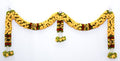 Artificial Doorway Flower Toran / Hanging - Golden Yellow (Fabric) Mangal Fashions | Indian Home Decor and Craft