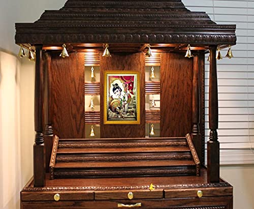 Baby Krishna Aluminum Plated Wood Photo Frame (35 x 25 x 1 cm, Multicolour) Mangal Fashions | Indian Home Decor and Craft