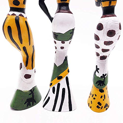 Beautiful Finish Uniquely Hand Crafted Home Dcor African Tribal Women Art Piece (Set of 3, Multicolour) Mangal Fashions | Indian Home Decor and Craft