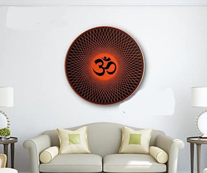 Beautiful Om Design Wooden Wall Decor (60 cm X 60 cm) Mangal Fashions | Indian Home Decor and Craft