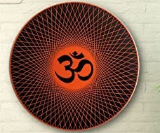 Beautiful Om Design Wooden Wall Decor (60 cm X 60 cm) Mangal Fashions | Indian Home Decor and Craft