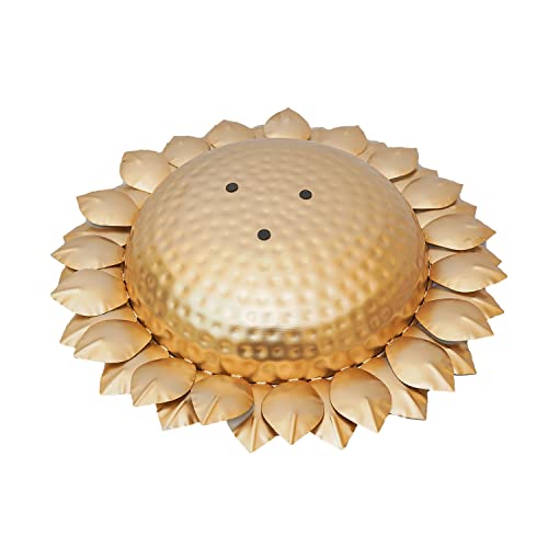 Big Size (19 Inch) Metal Urli Bowl for Home Décor, Door Entrance, Living Room Showpiece (19x19x4.2 Inch) Mangal Fashions | Indian Home Decor and Craft