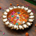 Big Size (19 Inch) Metal Urli Bowl for Home Décor, Door Entrance, Living Room Showpiece (19x19x4.2 Inch) Mangal Fashions | Indian Home Decor and Craft