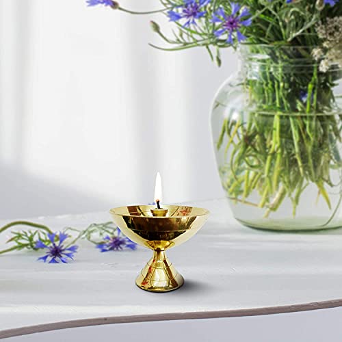 Brass Akhand Diya for puja and Spiritual Product in pital diya Size (LxWxH): 4cm x 7.5cm x 5cm (1 Piece) Mangal Fashions | Indian Home Decor and Craft