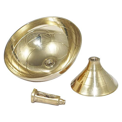 Brass Akhand Diya for puja and Spiritual Product in pital diya Size (LxWxH): 4cm x 7.5cm x 5cm (1 Piece) Mangal Fashions | Indian Home Decor and Craft