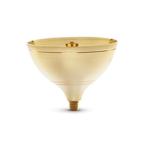 Brass Akhand Diya with Glass (13cm Diameter, 18cm Height, Brass) Mangal Fashions | Indian Home Decor and Craft