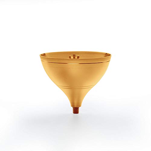 Brass Akhand Diya with Glass (9.4cm Diameter, 13cm Height, Brass) Mangal Fashions | Indian Home Decor and Craft