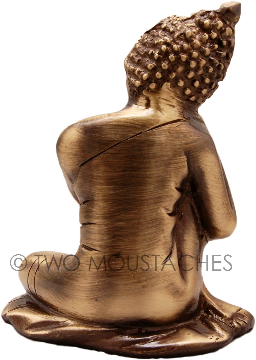 Brass Buddha Resting Showpiece (Antique Brown Color) Mangal Fashions | Indian Home Decor and Craft
