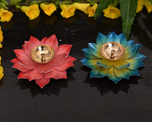 Brass Diya for Puja Home Decoration, Oil Lamp Pooja, Return Gifts (Set of 2) Mangal Fashions | Indian Home Decor and Craft