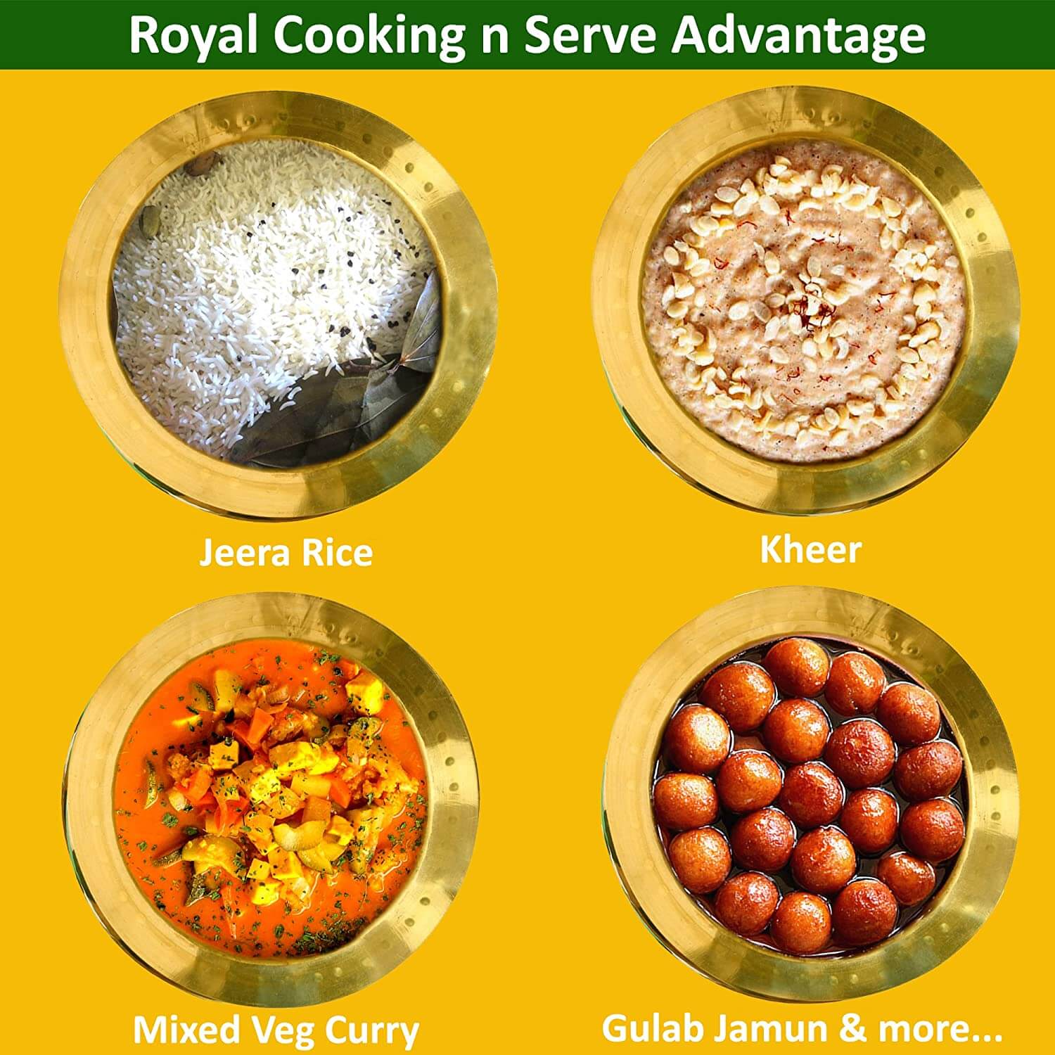 Brass Pot Handi for Cooking Food (Water Capacity 2 Liter) for Cooking Food, Boiling Milk, Pongal, Biryani Mangal Fashions | Indian Home Decor and Craft