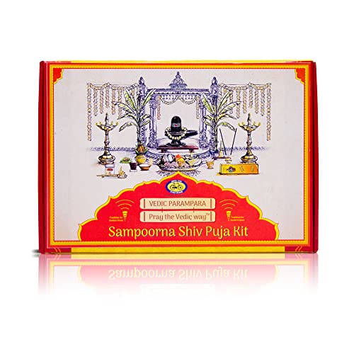 Cycle Pure Vedic Parampara Sampoorna Shiv Puja Kit, with Complete Puja Samagri, Instructions (Pooja Vidhi) and Shivling Mangal Fashions | Indian Home Decor and Craft