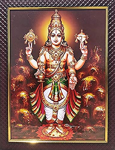 Dhanvantari - The God of Health and Medicine / Ayurveda Photo Frame - Size 8 Inch x 12 Inch Mangal Fashions | Indian Home Decor and Craft