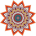 Festival 'Rangoli Pattern' Wall / Floor Waterproof and Durable Sticker (PVC Vinyl, 60 x 60 cm) Mangal Fashions | Indian Home Decor and Craft