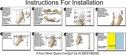 Ganesha 3D Wallpaper Wall Stickers / Polyvinyl Stickers Self-Adhesive DIY Wallpaper for Home Living Room Bedroom Cafe Décor (6 x 8 feet) Mangal Fashions | Indian Home Decor and Craft