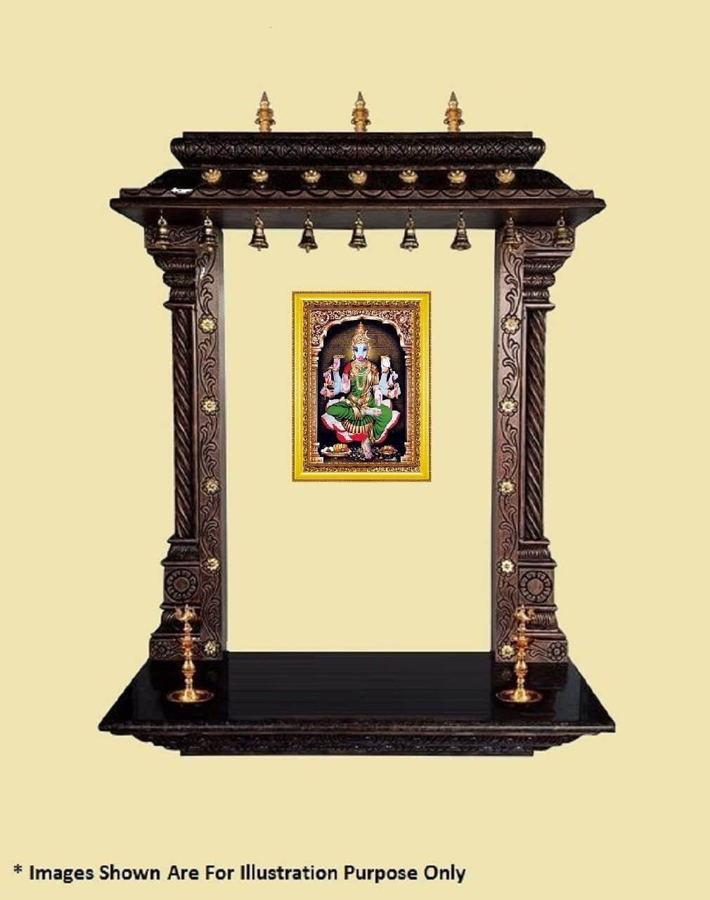Goddess Sri Varahi Amman Devi Photo Frame (Gold Colour) (13 X 10 Inch) Mangal Fashions | Indian Home Decor and Craft