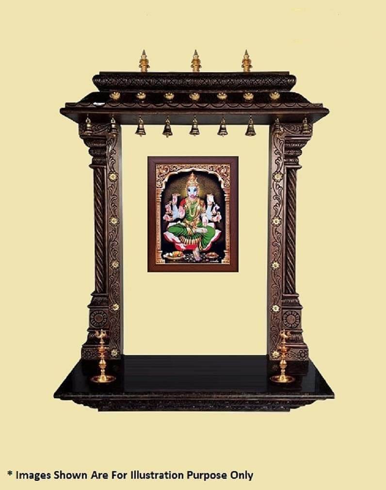 Goddess Sri Varahi Amman Devi Wooden Photo Frame (Regular 13 X 10 Inch) Mangal Fashions | Indian Home Decor and Craft