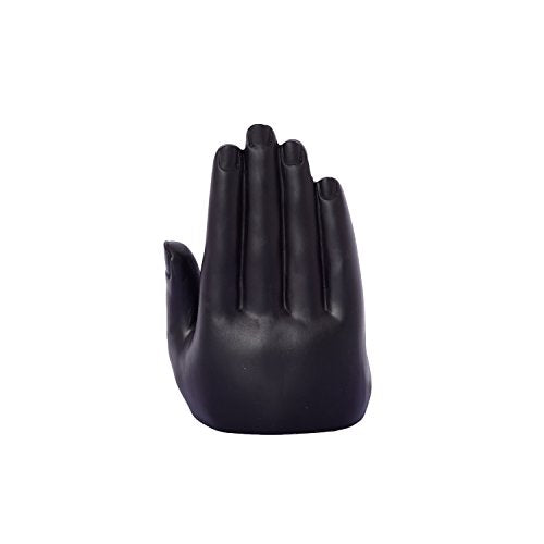 Golden Handcrafted Palm Buddha Polyresin Showpiece (12.5 x 7.5 x 17.5 cm, Black) Mangal Fashions | Indian Home Decor and Craft