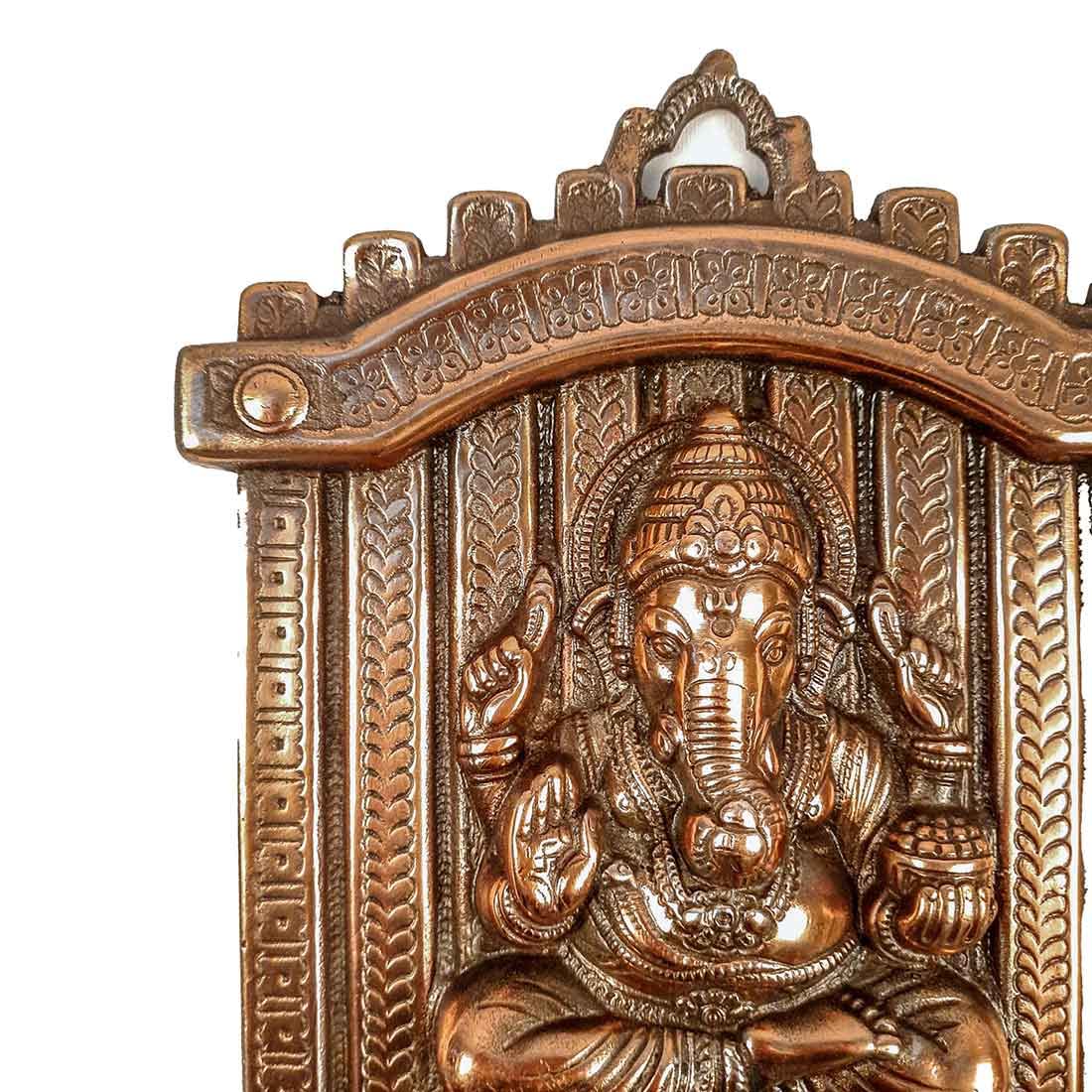 Hand Crafted Lord Ganesh Wall Hanging / Wall Decor, Room Decor, Home Decor and Gifts (13 x 9 Inches; 640g) Mangal Fashions | Indian Home Decor and Craft