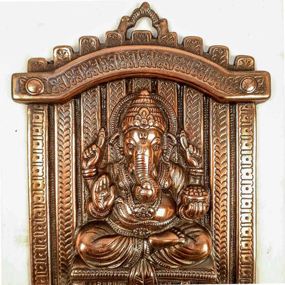 Hand Crafted Lord Ganesh Wall Hanging / Wall Decor, Room Decor, Home Decor and Gifts (13 x 9 Inches; 640g) Mangal Fashions | Indian Home Decor and Craft