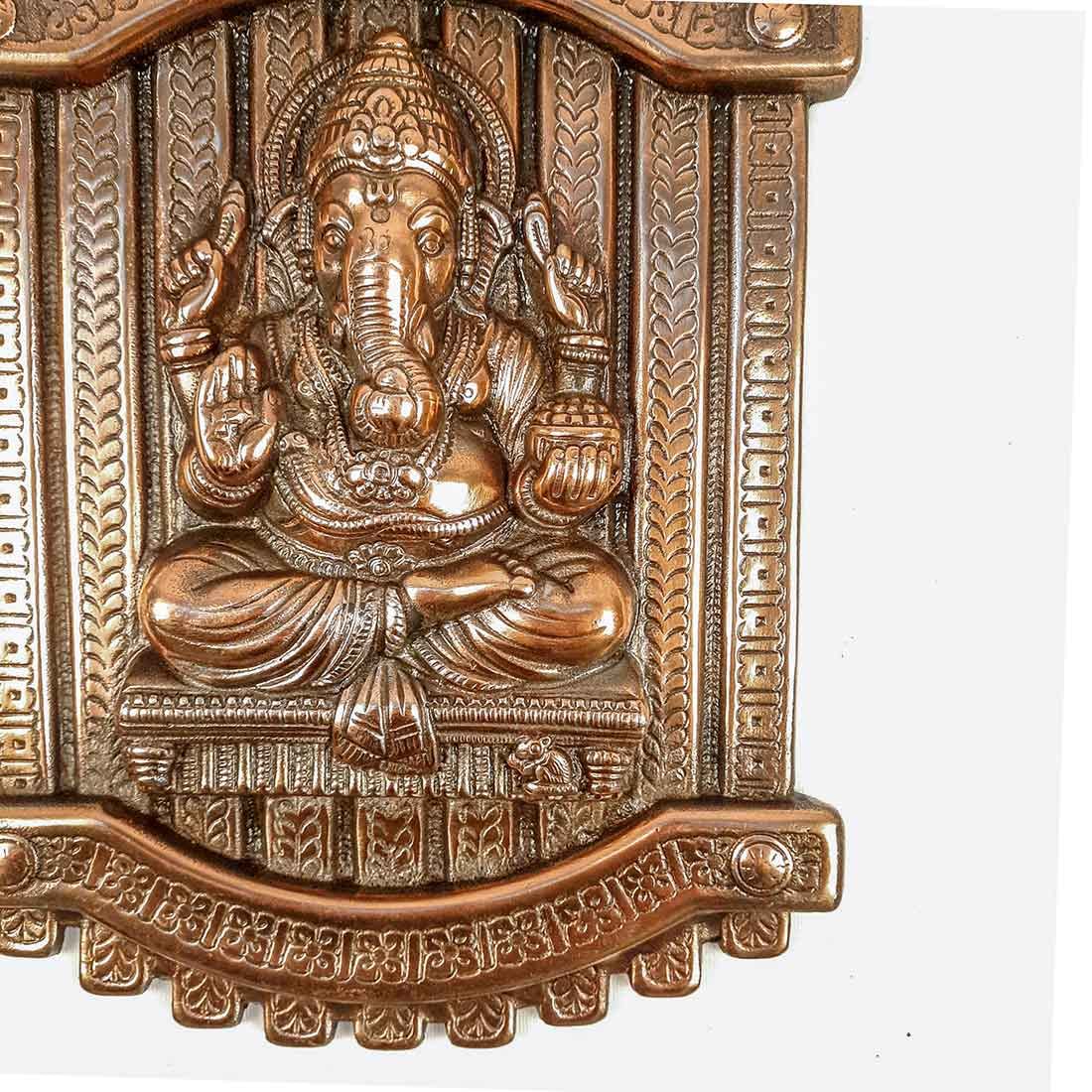 Hand Crafted Lord Ganesh Wall Hanging / Wall Decor, Room Decor, Home Decor and Gifts (13 x 9 Inches; 640g) Mangal Fashions | Indian Home Decor and Craft