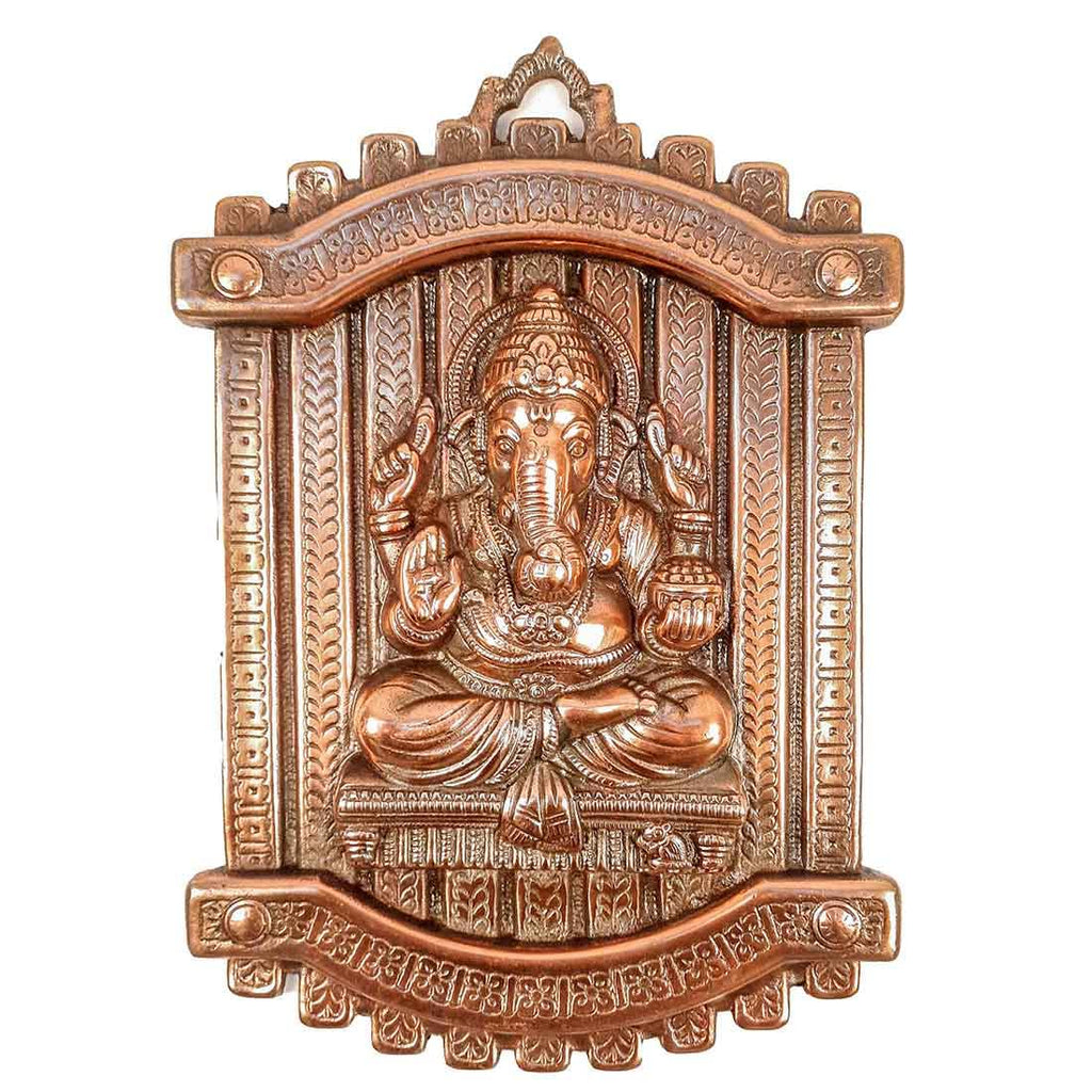 Hand Crafted Lord Ganesh Wall Hanging / Wall Decor, Room Decor, Home Decor and Gifts (13 x 9 Inches; 640g) Mangal Fashions | Indian Home Decor and Craft