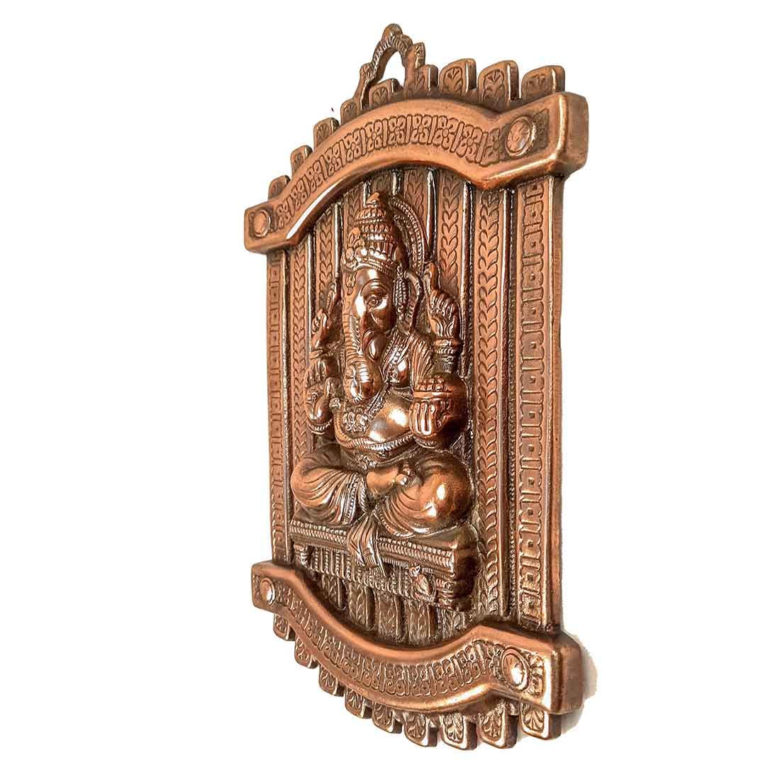 Hand Crafted Lord Ganesh Wall Hanging / Wall Decor, Room Decor, Home Decor and Gifts (13 x 9 Inches; 640g) Mangal Fashions | Indian Home Decor and Craft