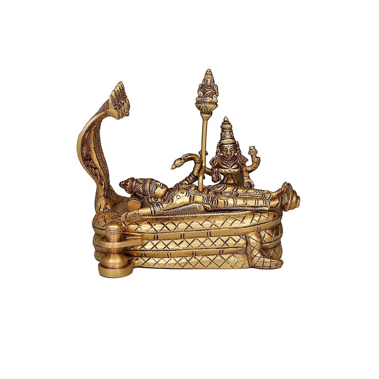 Handmade Brass Vishnu Padmanabha Swami Showpiece for Home Mandir, Temple, Office Mangal Fashions | Indian Home Decor and Craft