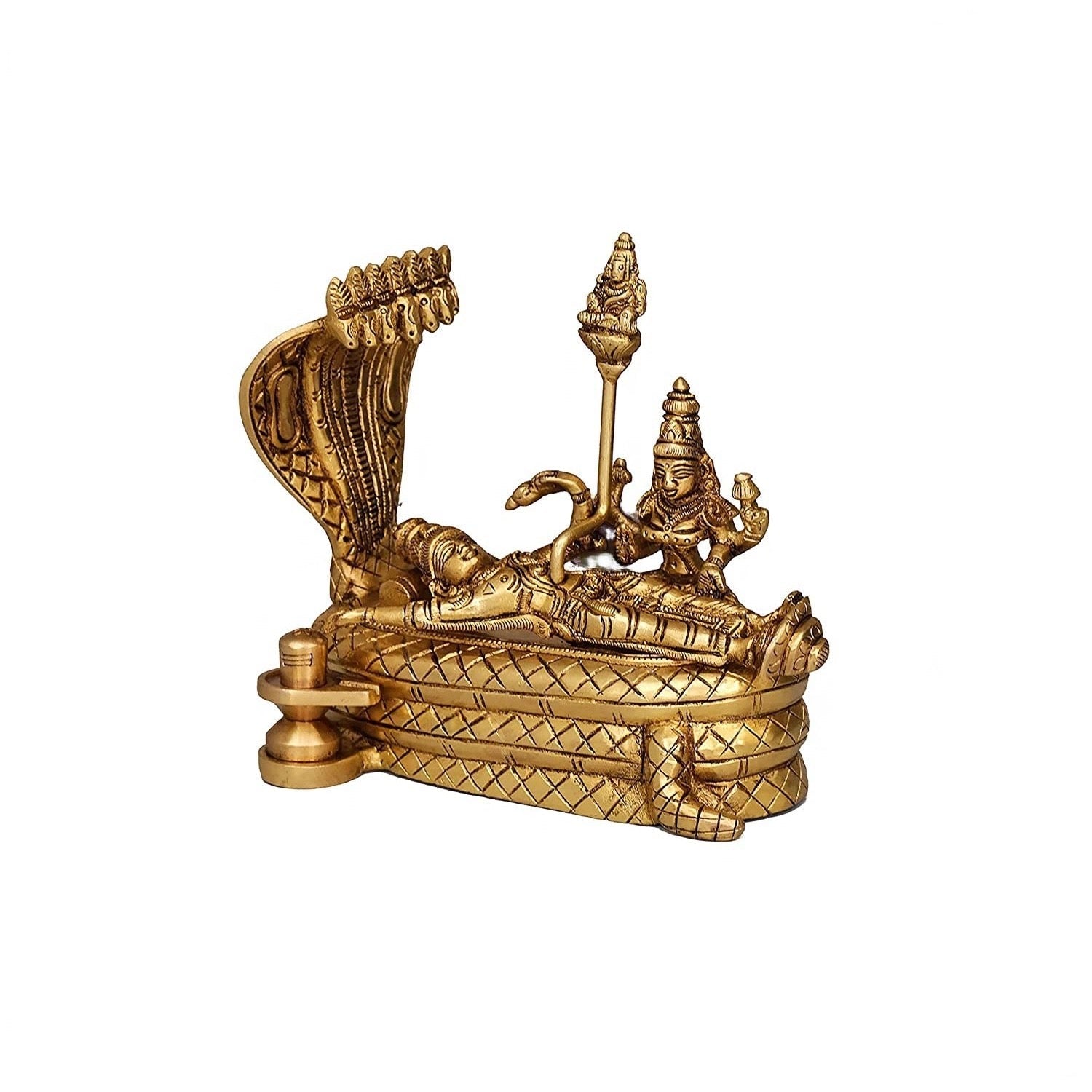 Handmade Brass Vishnu Padmanabha Swami Showpiece for Home Mandir, Temple, Office Mangal Fashions | Indian Home Decor and Craft