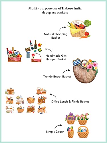 Handmade Decorative Pooja / storage baskets / Fruit baskets (Rectangular, 10*8*5 Inches) Mangal Fashions | Indian Home Decor and Craft