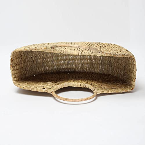 Handmade Women's Tote Bag - Dry Grass Washable Handbag (Beige Color) Mangal Fashions | Indian Home Decor and Craft