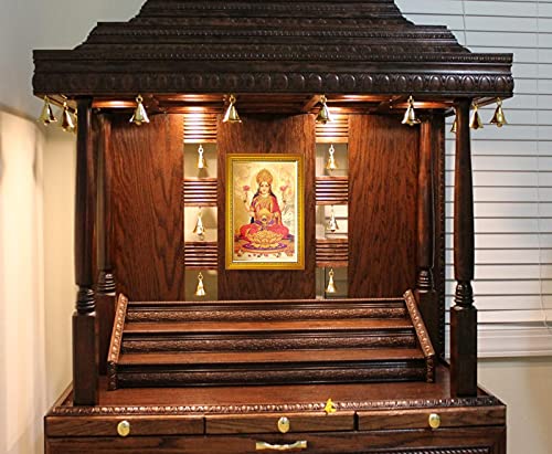 Lakshmi Devi Aluminum Plated Wood Photo Frame (35 x 25 x 1 cm, Multicolour) Mangal Fashions | Indian Home Decor and Craft