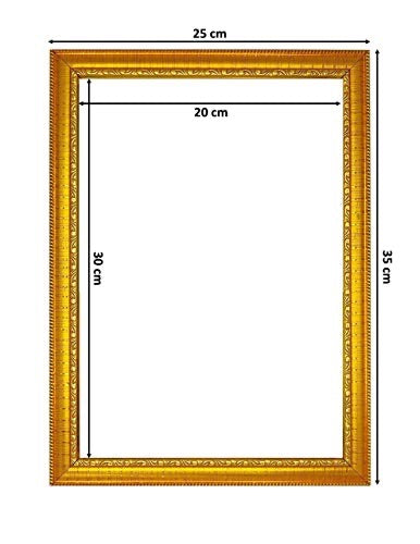 Lakshmi Devi Aluminum Plated Wood Photo Frame (35 x 25 x 1 cm, Multicolour) Mangal Fashions | Indian Home Decor and Craft