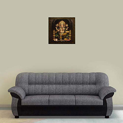 Lord Ganesha Painting Without Glass (13.8 X 13.8 inch) Mangal Fashions | Indian Home Decor and Craft