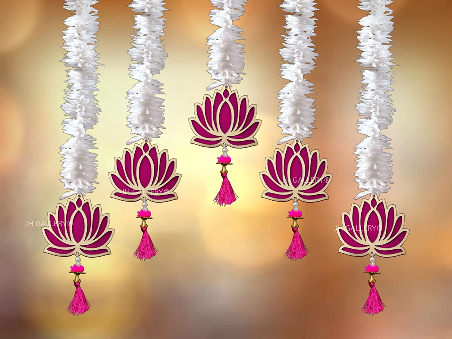 Lotus Hangings for Decoration/ Floral Wall Hangings for Temple Decor, showpiece for Home Decor Mangal Fashions | Indian Home Decor and Craft