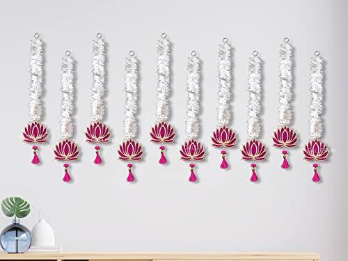 Lotus Hangings for Decoration/ Floral Wall Hangings for Temple Decor, showpiece for Home Decor Mangal Fashions | Indian Home Decor and Craft
