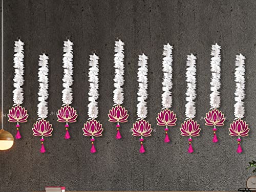 Lotus Hangings for Decoration/ Floral Wall Hangings for Temple Decor, showpiece for Home Decor Mangal Fashions | Indian Home Decor and Craft