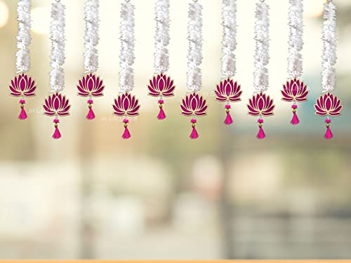 Lotus Hangings for Decoration/ Floral Wall Hangings for Temple Decor, showpiece for Home Decor Mangal Fashions | Indian Home Decor and Craft