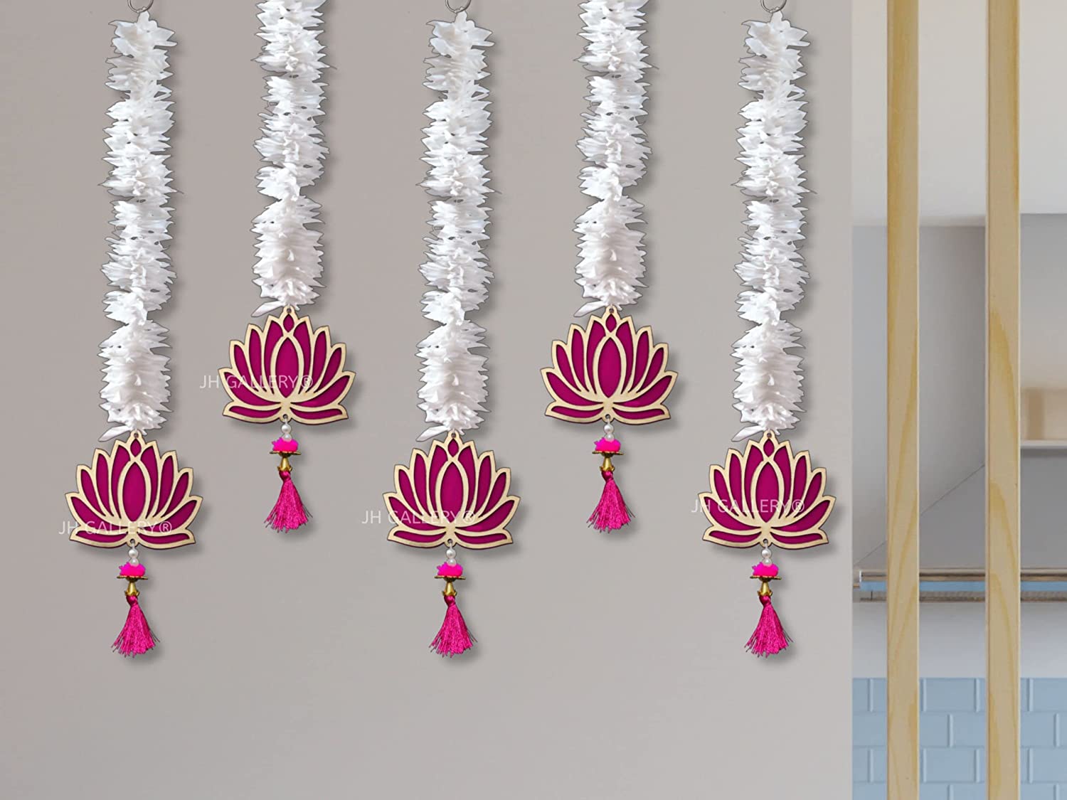 Lotus Hangings for Decoration/ Floral Wall Hangings for Temple Decor, showpiece for Home Decor Mangal Fashions | Indian Home Decor and Craft