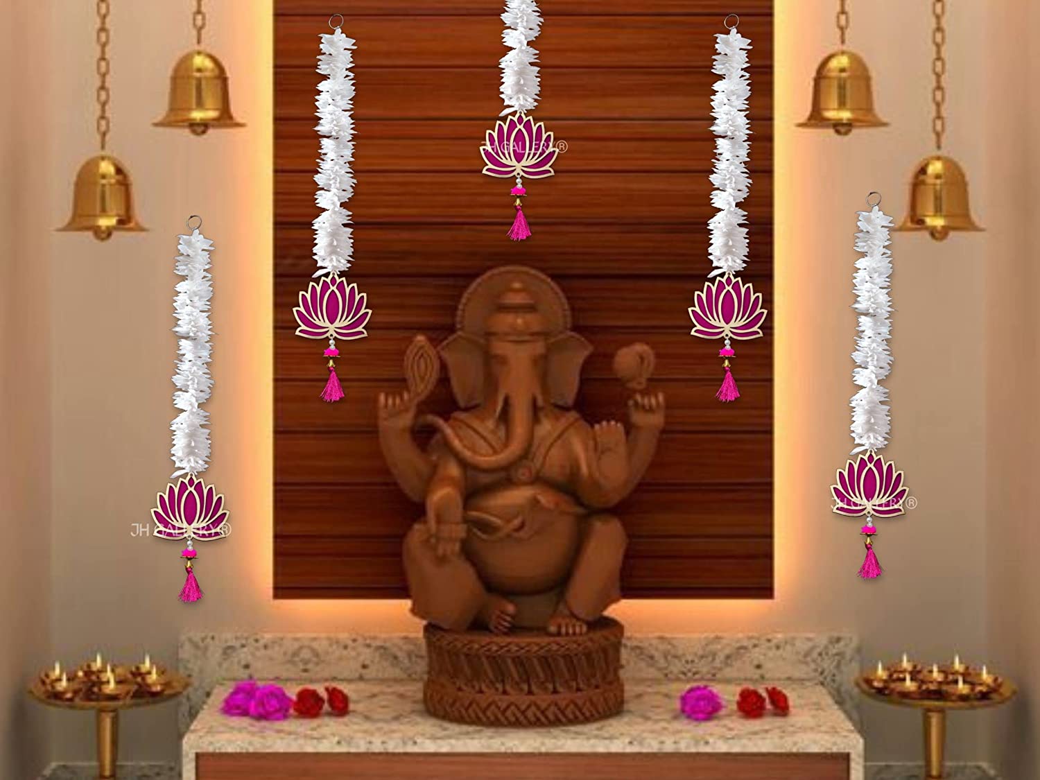 Lotus Hangings for Decoration/ Floral Wall Hangings for Temple Decor, showpiece for Home Decor Mangal Fashions | Indian Home Decor and Craft