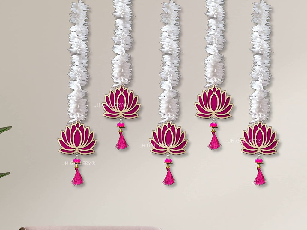 Lotus Hangings for Decoration/ Floral Wall Hangings for Temple Decor, showpiece for Home Decor Mangal Fashions | Indian Home Decor and Craft