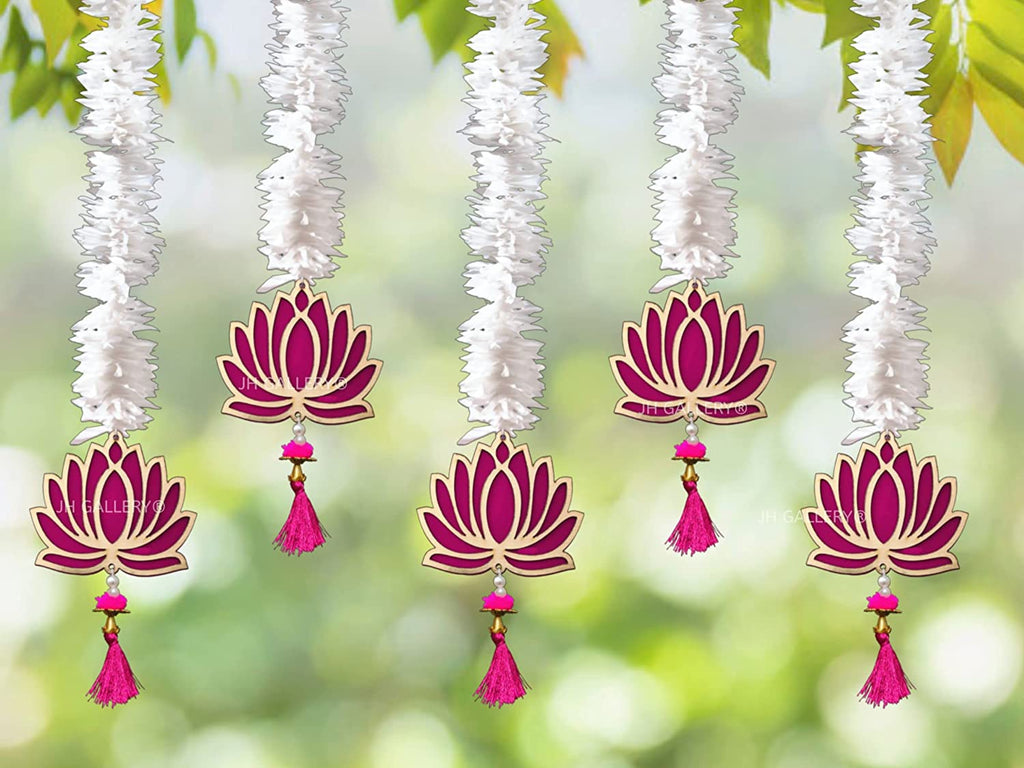 Lotus Hangings for Decoration/ Floral Wall Hangings for Temple Decor, showpiece for Home Decor Mangal Fashions | Indian Home Decor and Craft