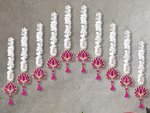 Lotus Hangings for Decoration/ Floral Wall Hangings for Temple Decor, showpiece for Home Decor Mangal Fashions | Indian Home Decor and Craft