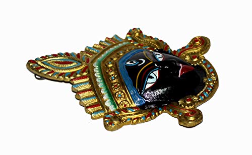 Maa Kali Nazar Battu 18cmx14cm Metal Door Hanging Showpiece (Multicolour) Mangal Fashions | Indian Home Decor and Craft