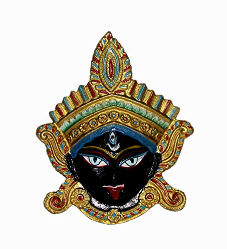 Maa Kali Nazar Battu 18cmx14cm Metal Door Hanging Showpiece (Multicolour) Mangal Fashions | Indian Home Decor and Craft
