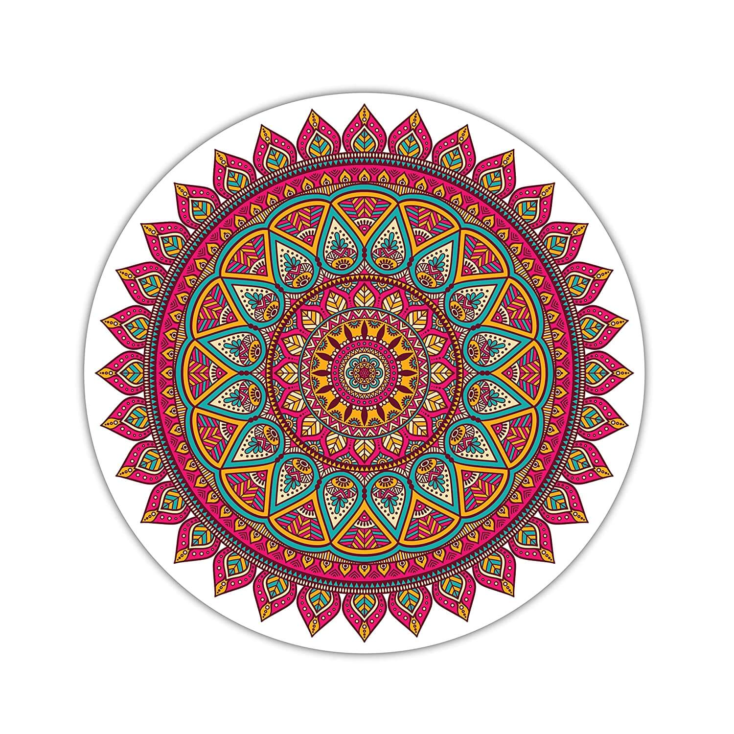 Mandala Rangoli Wall / Floor Art - Waterproof and Durable Sticker (PVC Vinyl, 30 x 30 cm) Mangal Fashions | Indian Home Decor and Craft
