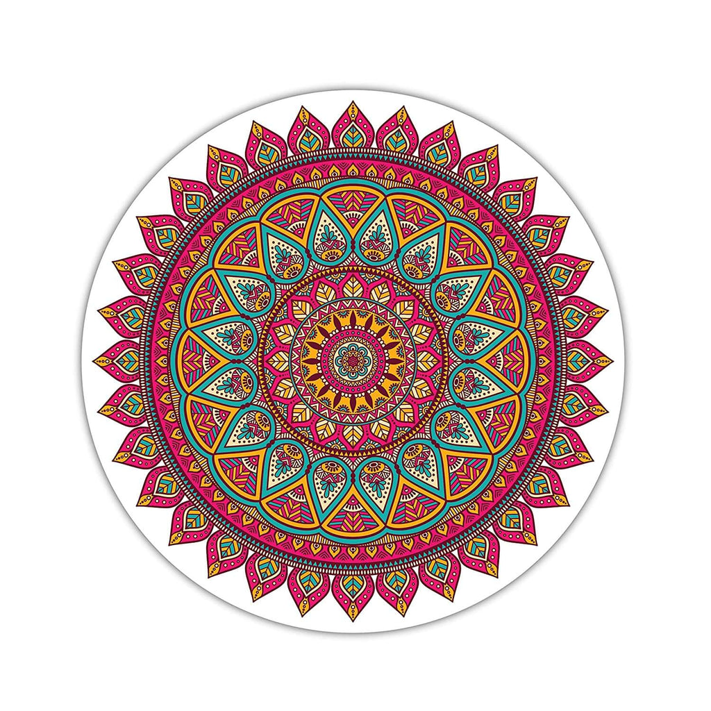 Mandala Rangoli Wall / Floor Art - Waterproof and Durable Sticker (PVC Vinyl, 60 x 60 cm) Mangal Fashions | Indian Home Decor and Craft