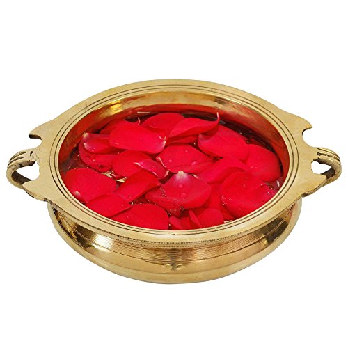 MangalFashions Brass Traditional Decorative Urli Bowl (Gold_6 Inch X 7.5 Inch X 2 Inch) Mangal Fashions | Indian Home Decor and Craft